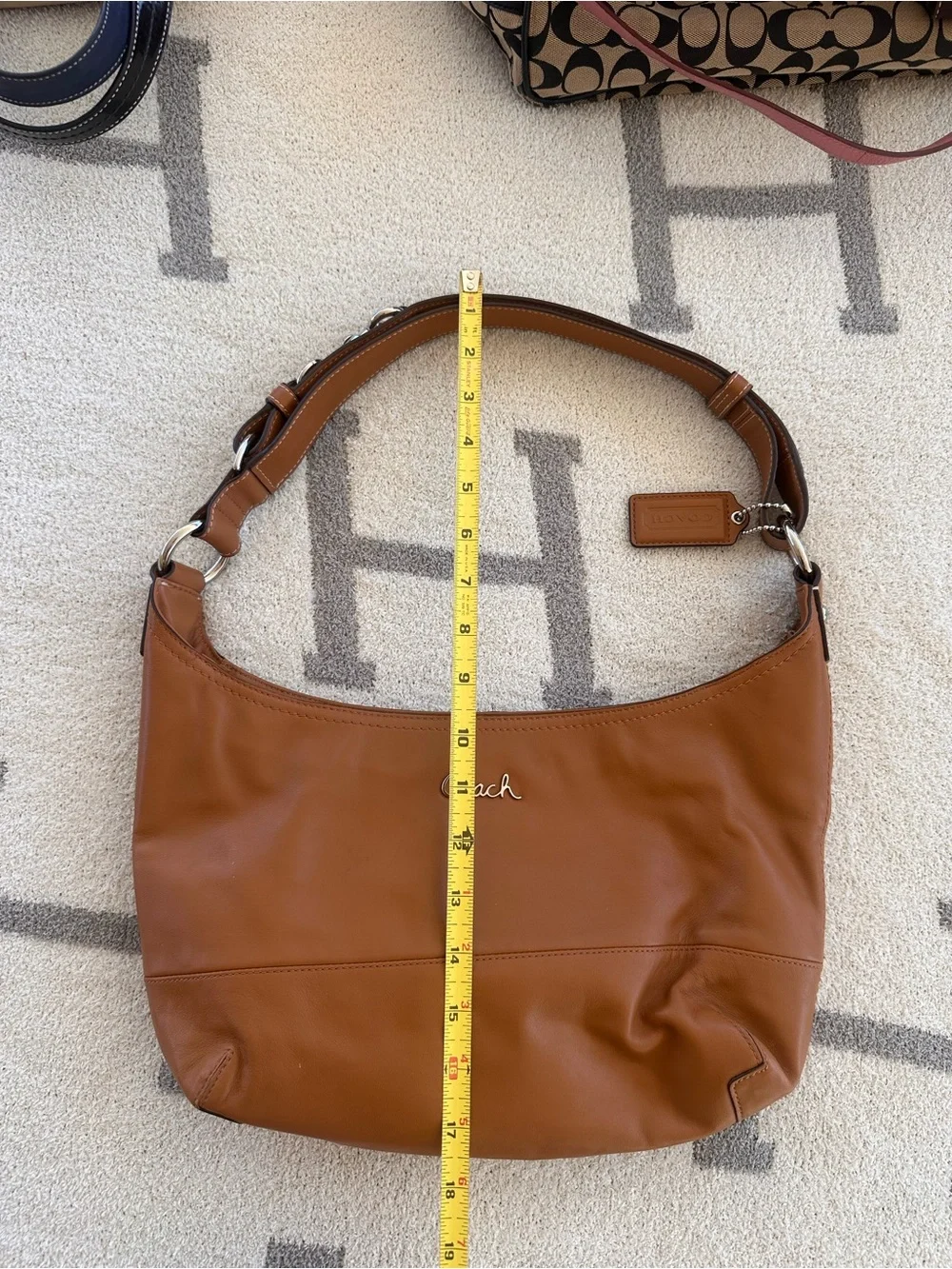 Coach Saddle Brown Leather Shoulder Hobo